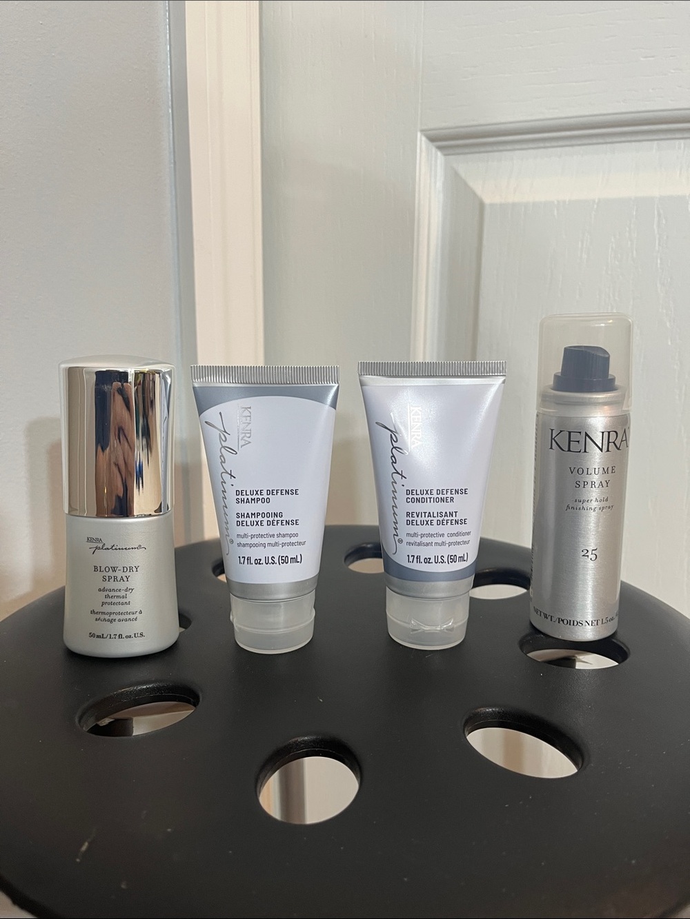 Kenra Platinum Travel Size Hair Care Set|Shampoo Conditioner Blow-Dry Spray NEW